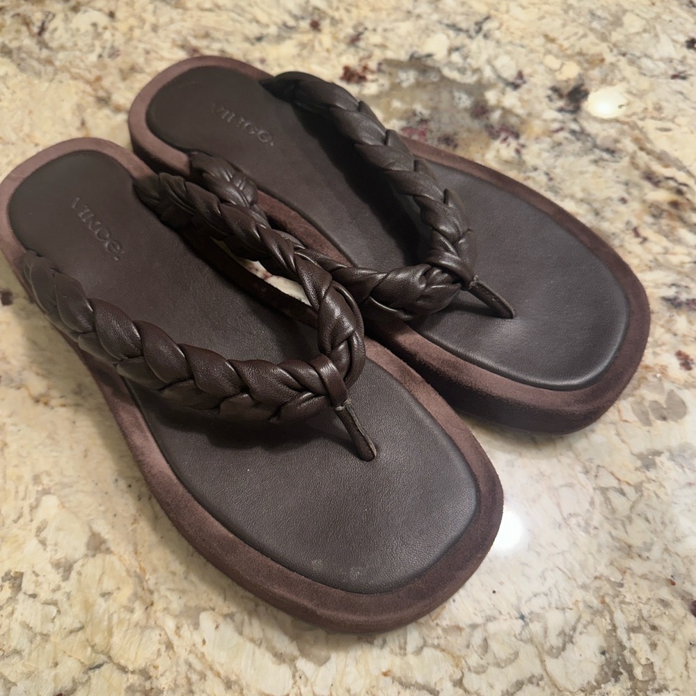 Vince Women's Brown Braided Sandals